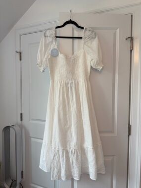 Hill House | Dresses | Hill House Home White Lace Ellie Midi Nap Dress  Wedding Holiday Vacation Bridal | Poshmark